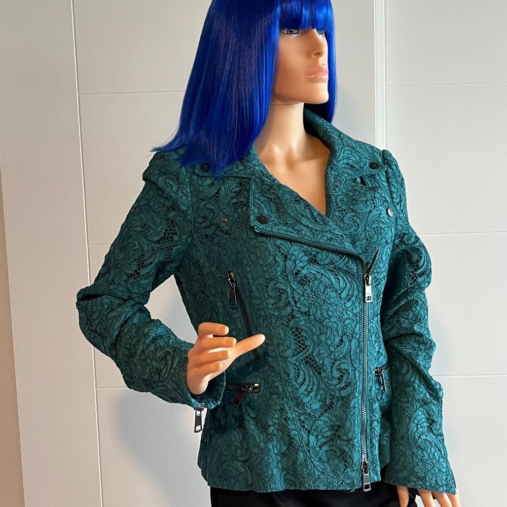 Lace moto jacket
